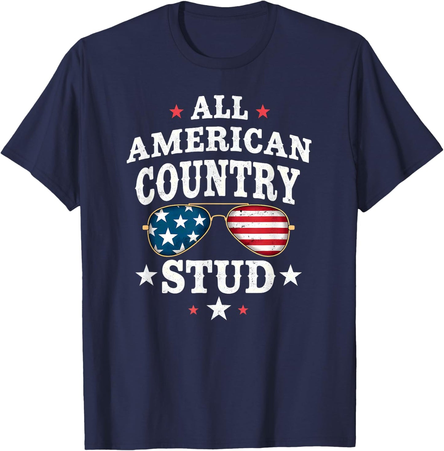 All American Country Stud Cowboy Rodeo T-Shirt - T-Shirt | Navy