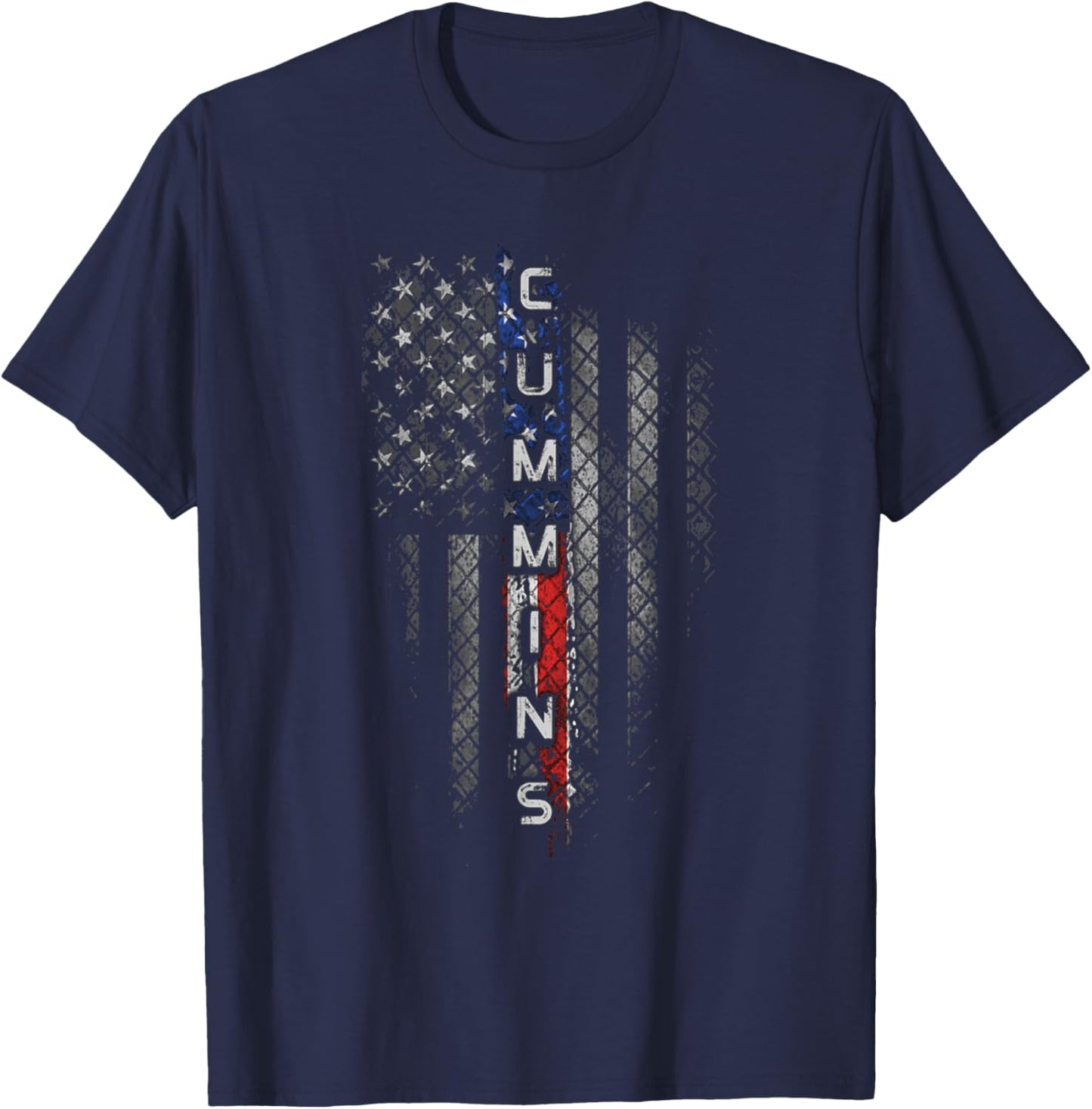 Cummins Family American Flag T-Shirt - T-Shirt | Navy