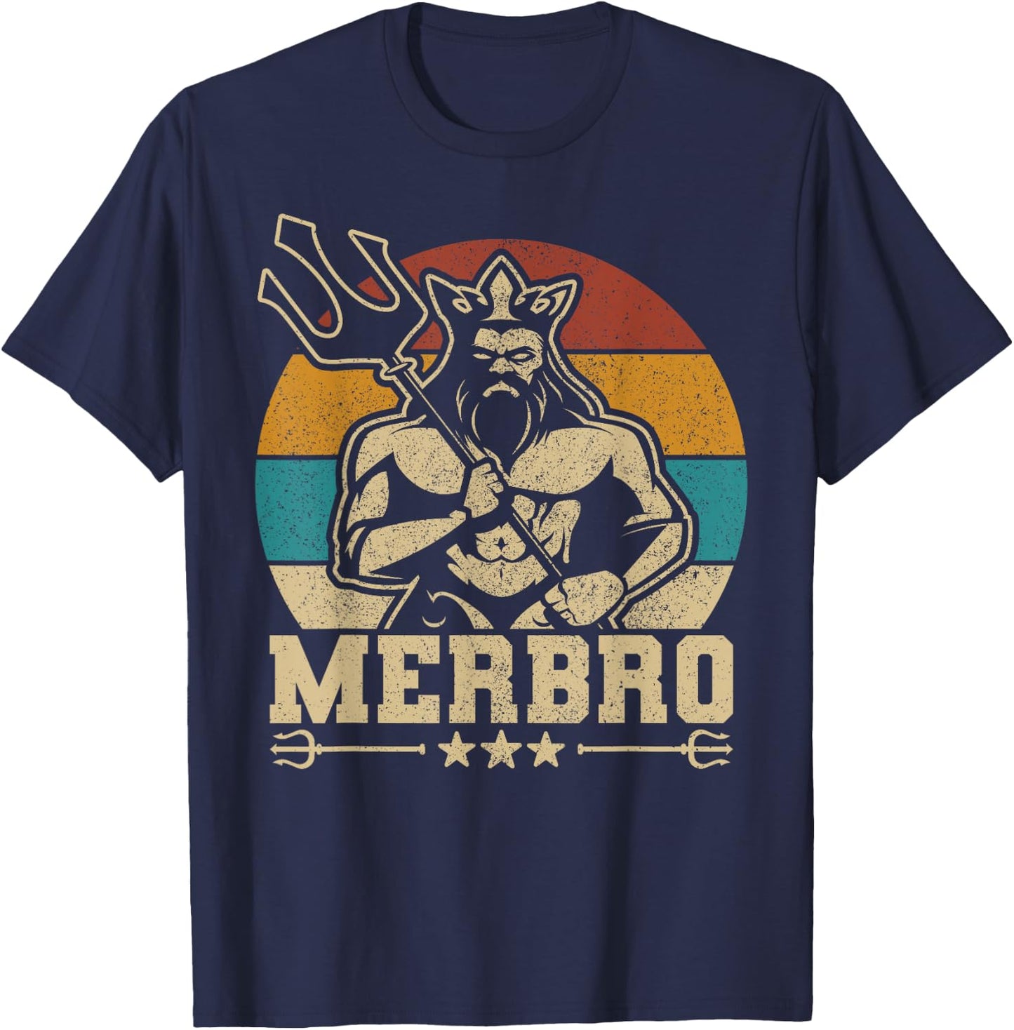 Merbro Brother Mermaid Bro Birthday Costume Party Outfit T-Shirt - T-Shirt | Navy