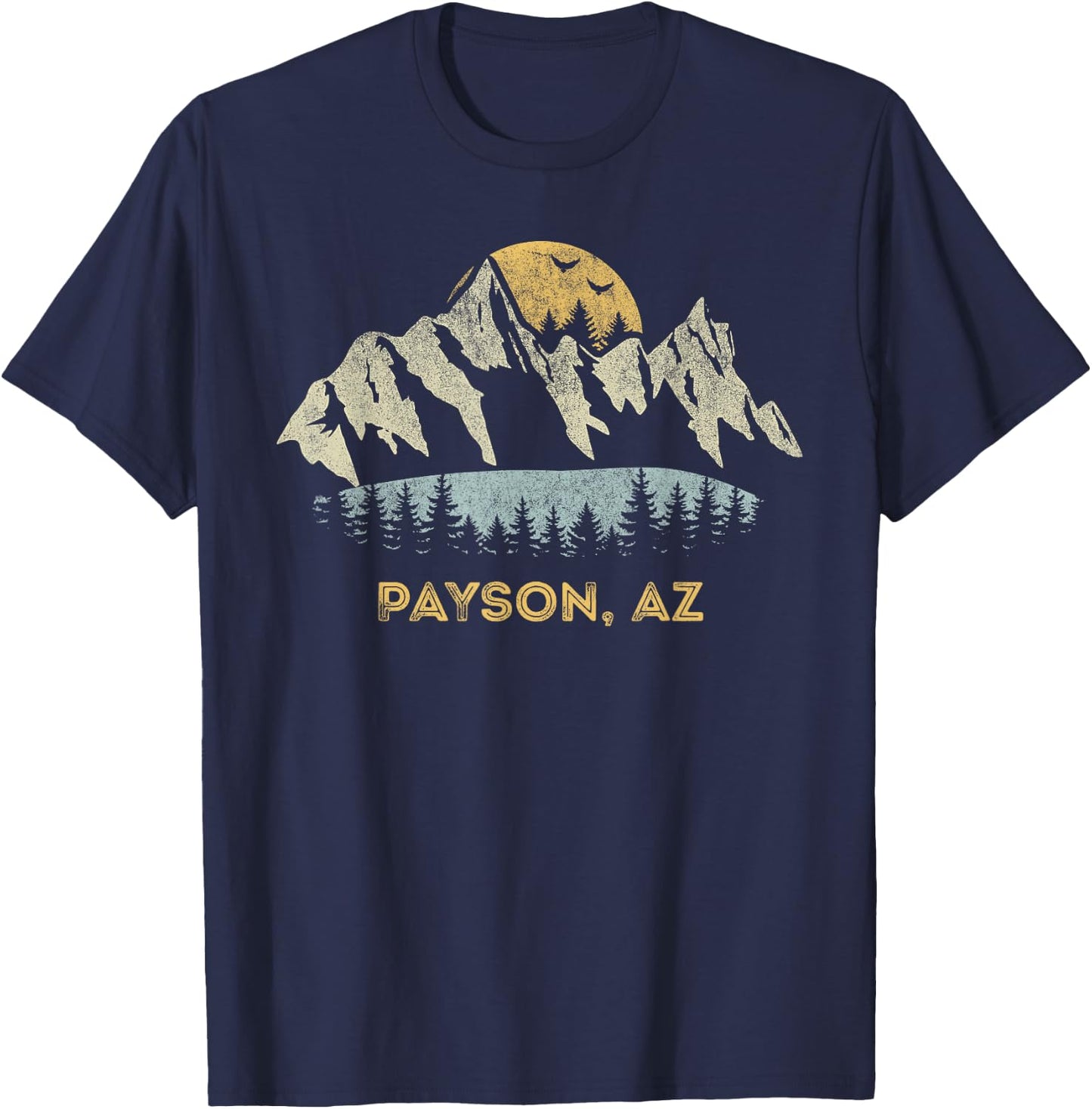 Payson Arizona Mountain Sunset Sunrise AZ T-Shirt - T-Shirt | Navy