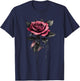 Pink Rose Flower Botanist Garden Flower Rose T-Shirt - T-Shirt | Navy