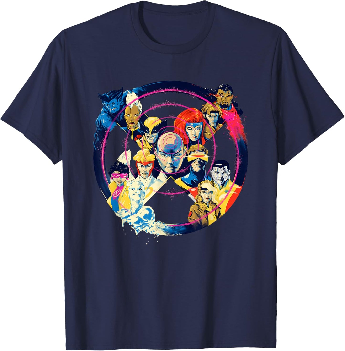 Marvel Professor X and the X-Men Team X Symbol Logo T-Shirt - T-Shirt | Navy