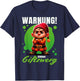 Gift Gnome Grummelig Bockig - "Warning! Little Poison Gnome" , black T-Shirt - T-Shirt | Navy