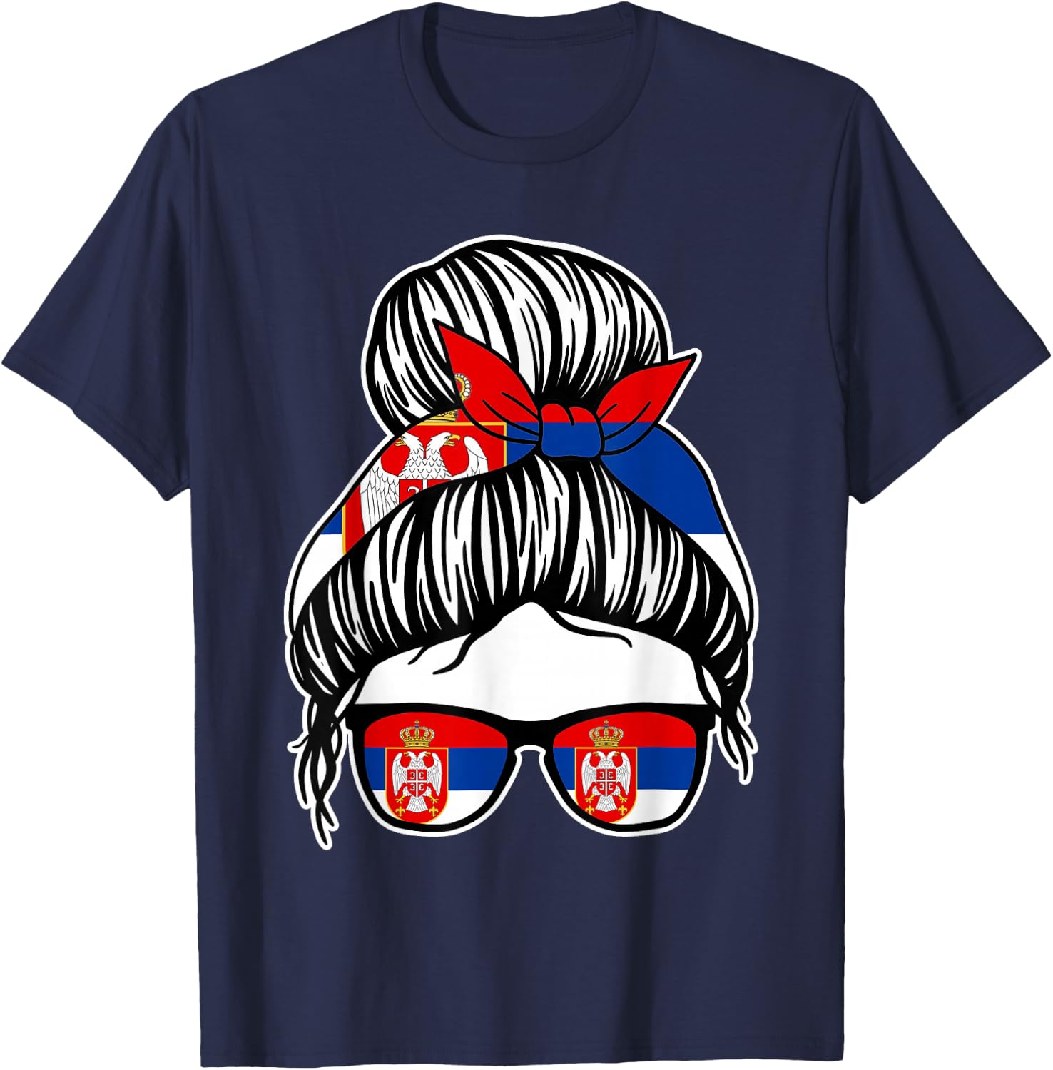 Serbisch Serbien T-Shirt - T-Shirt | Navy
