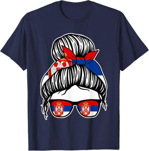Serbisch Serbien T-Shirt - T-Shirt | Navy
