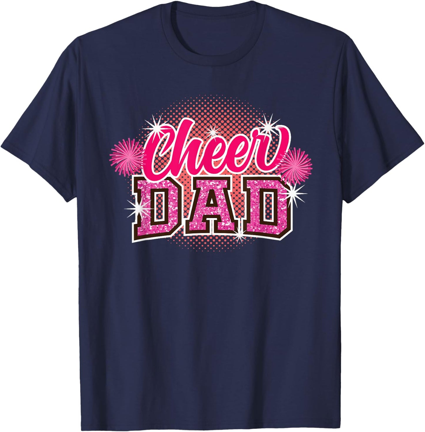 Cheer Dad Vatertag Cheerleader Papa Papa Cheerleading T-Shirt - T-Shirt | Navy
