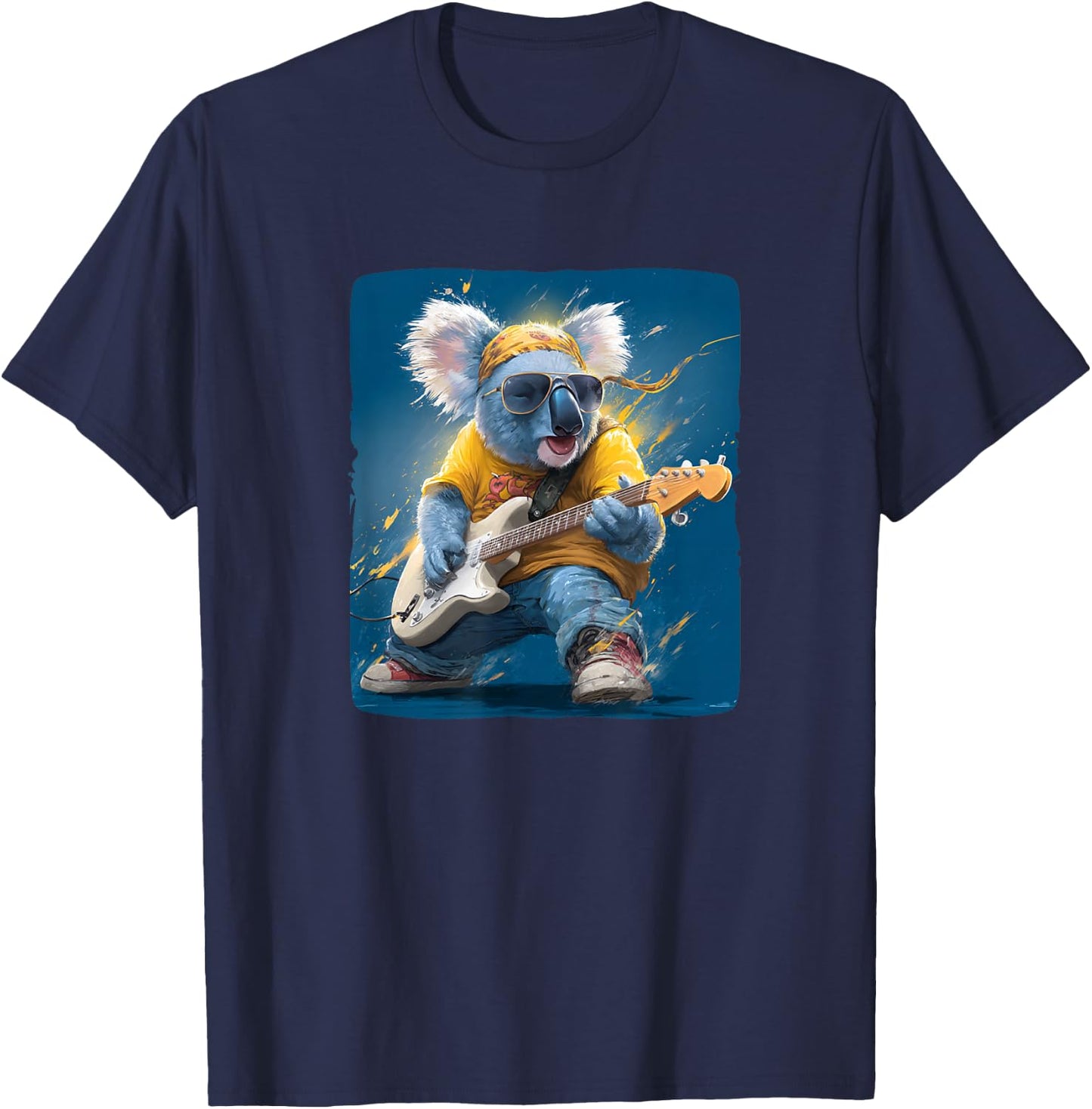 Superbe Ours Koala Rock avec Guitare pour Koalas T-Shirt - T-Shirt | Navy