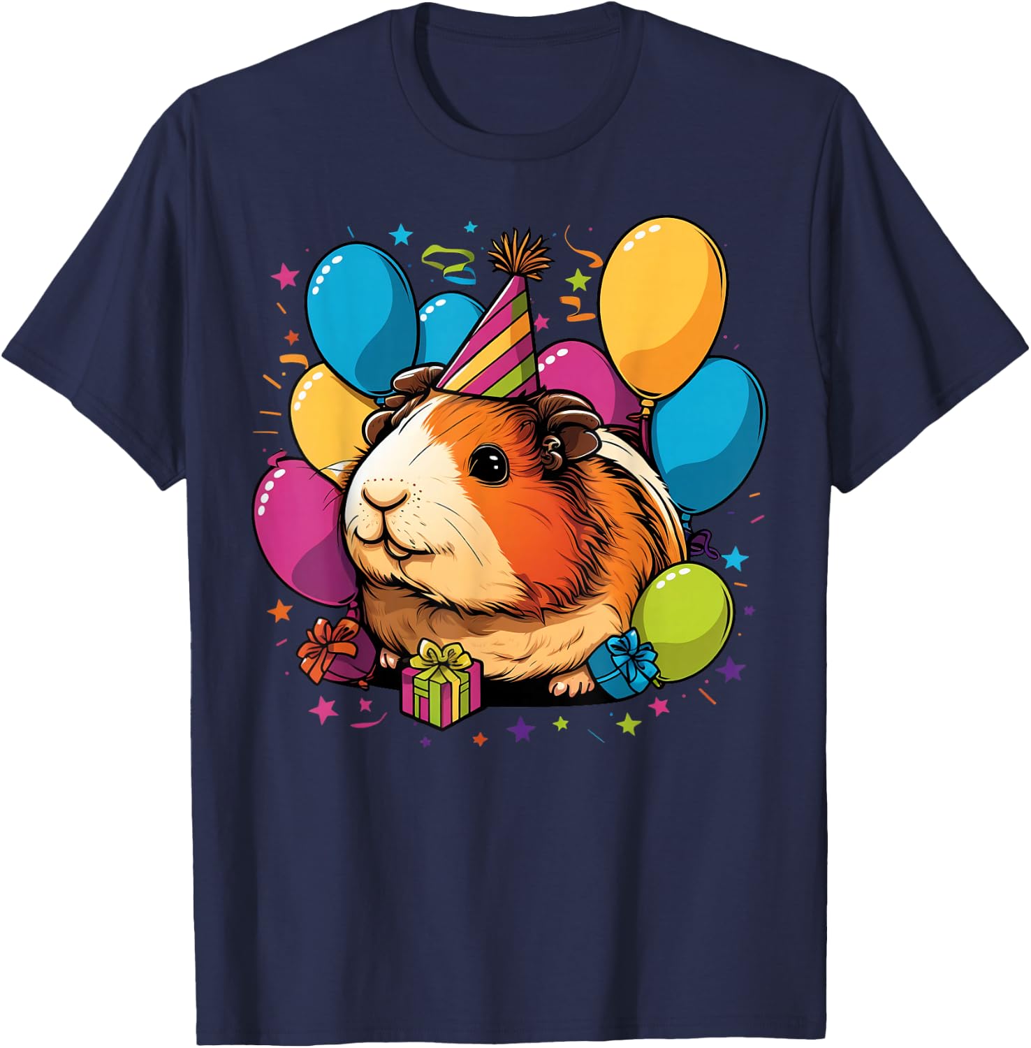 Celebration Guinea Pig Event Birthday Party Guinea Pig T-Shirt - T-Shirt | Navy