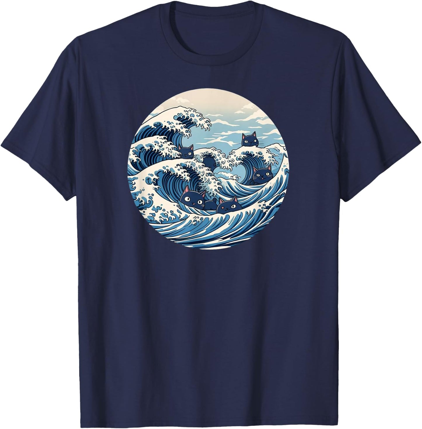 Blue Wave of Cat Ladies for Kamala T-Shirt - T-Shirt | Navy