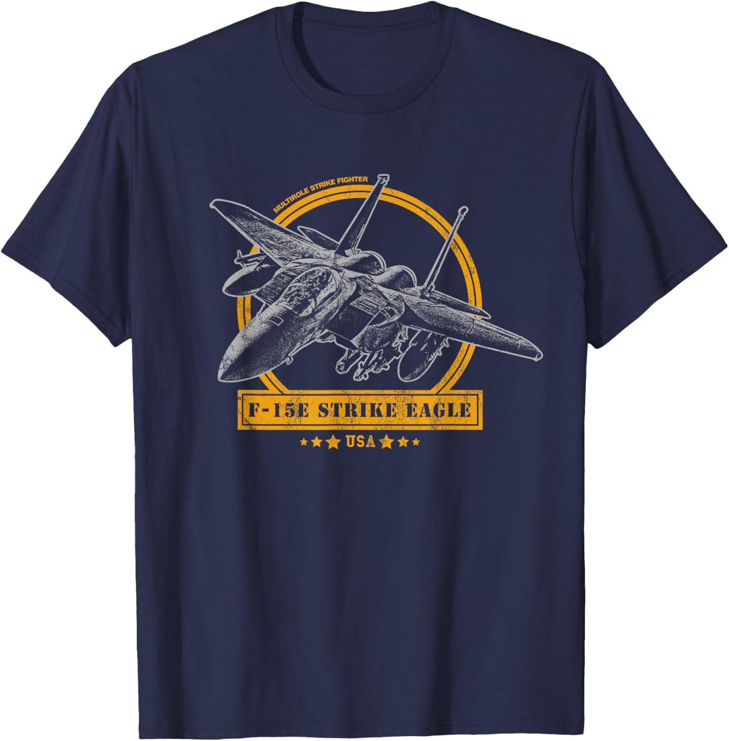 F-15E Strike Eagle Fighter Aircraft T-Shirt - T-Shirt | Navy