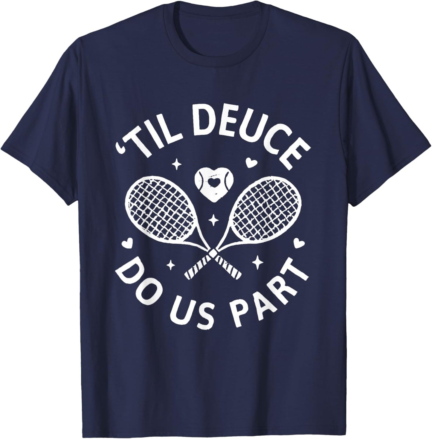 Funny Matching Tennis Married Couple Players T-Shirt - T-Shirt | Navy