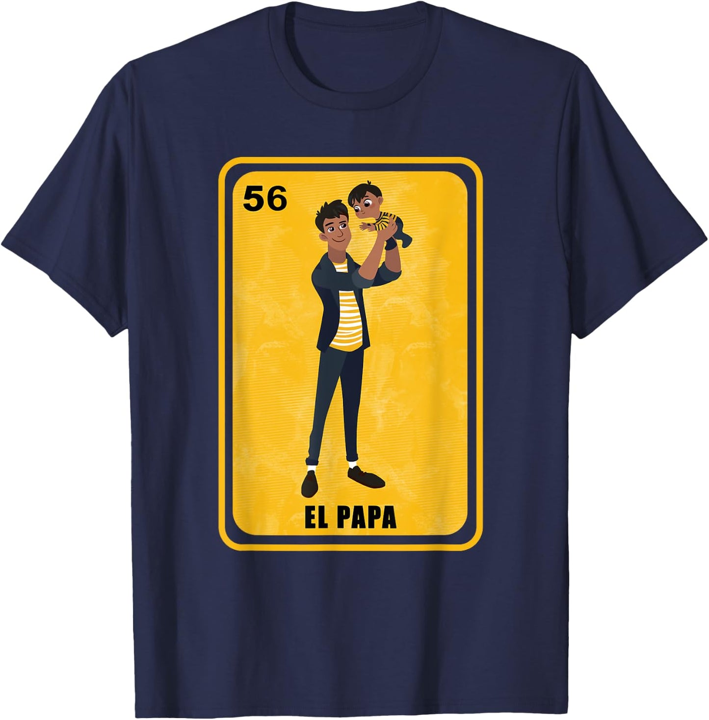 Funny Spanish-Mexican Bingo Gifts for Papa- El Papa T-Shirt - T-Shirt | Navy