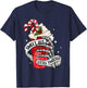 Funny Christmas Candy Cane Sweet But Twisted Skeleton Latte T-Shirt - T-Shirt | Navy