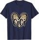 Cute Gigi, Women's Leopard Cheetah Print Heart Grandmother T-Shirt - T-Shirt | Navy