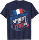 Revolutionary Spirit France Paris 14th July Bastille Day T-Shirt - T-Shirt | Navy