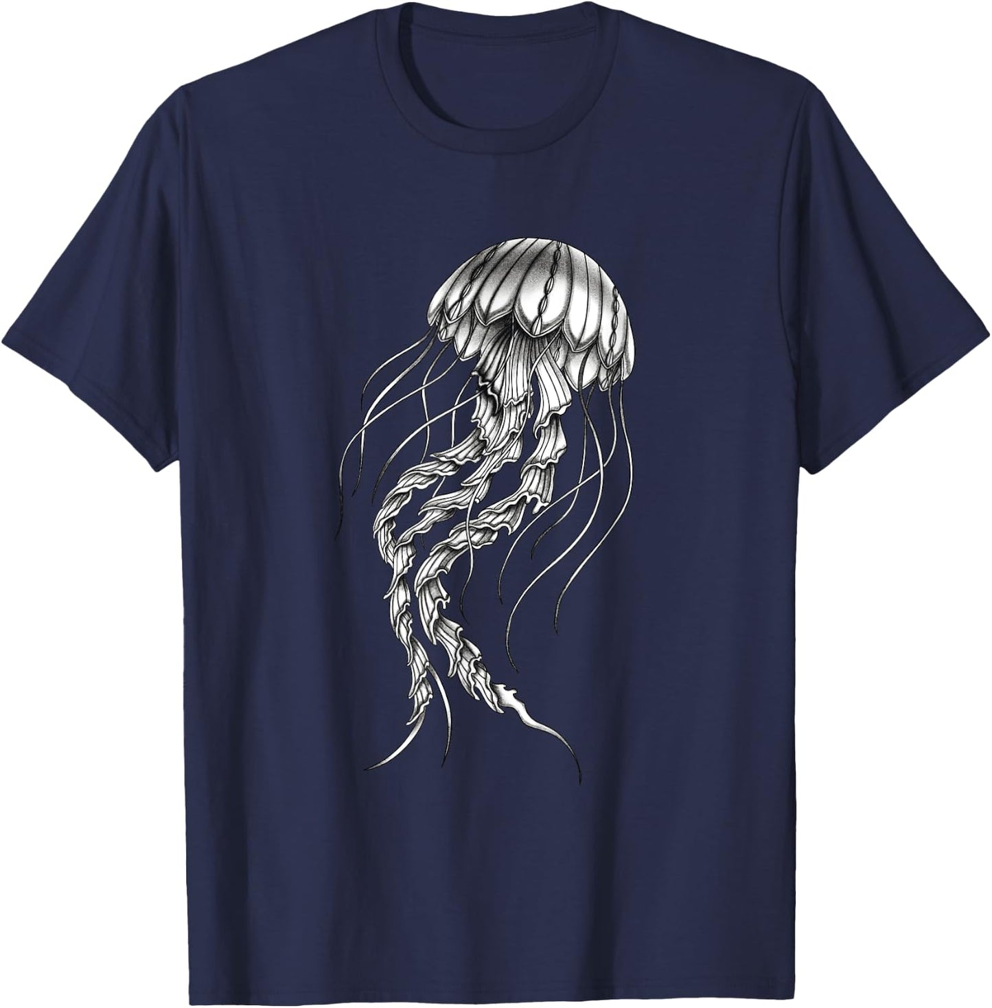 Jellyfish , Trendy Graphic Shirt, Nautical T-Shirt - T-Shirt | Navy