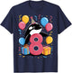 Orca 8th birthday for boy girl 8 years old eighth eight Orca T-Shirt - T-Shirt | Navy