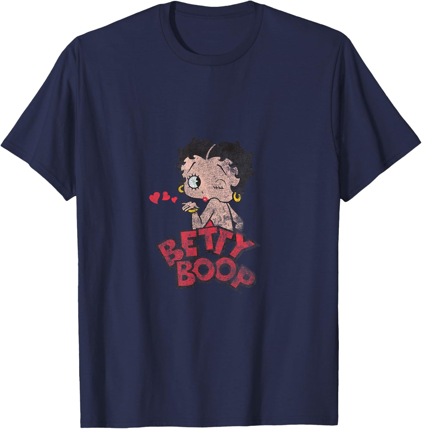 Betty Boop PAPL1971 Graphic Faded T-Shirt - T-Shirt | Navy