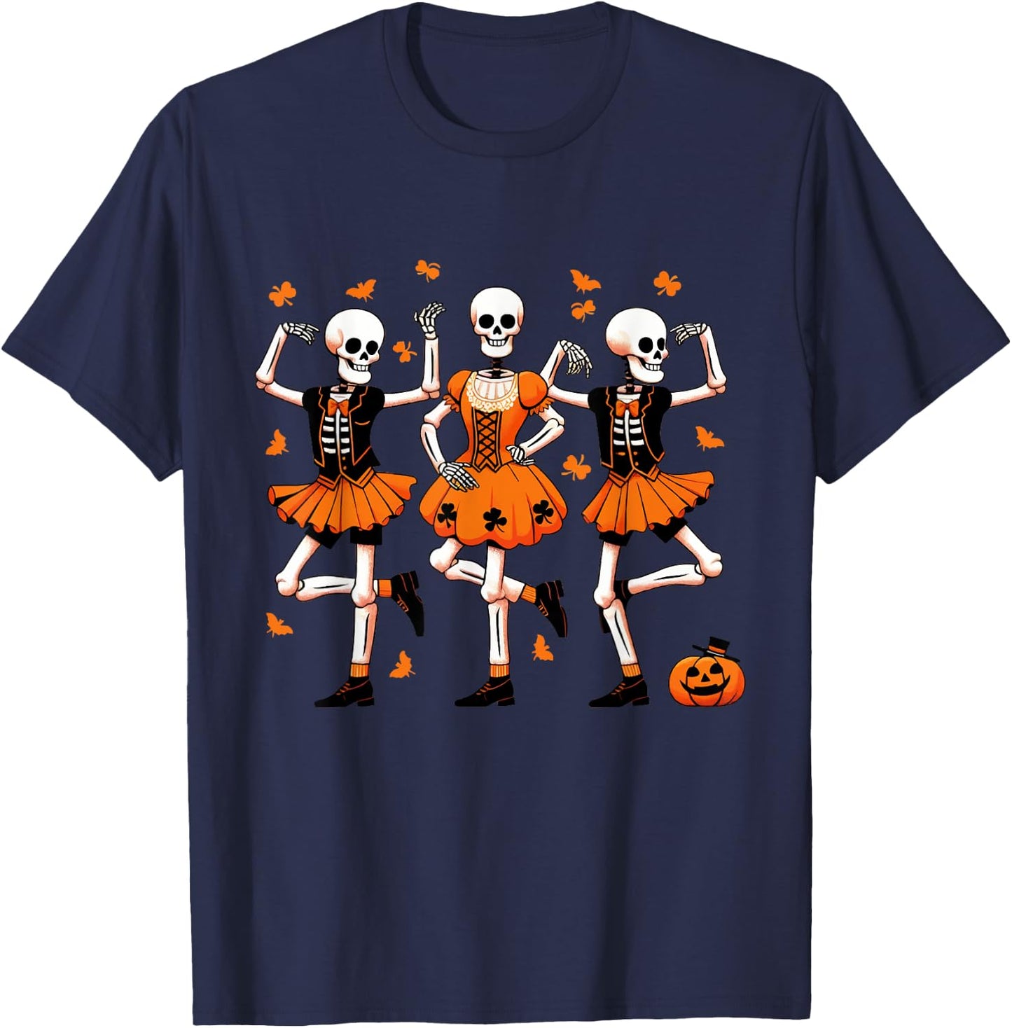 Irish Dancing Skeletons Spooky Dance Halloween Women's T-Shirt - T-Shirt | Navy
