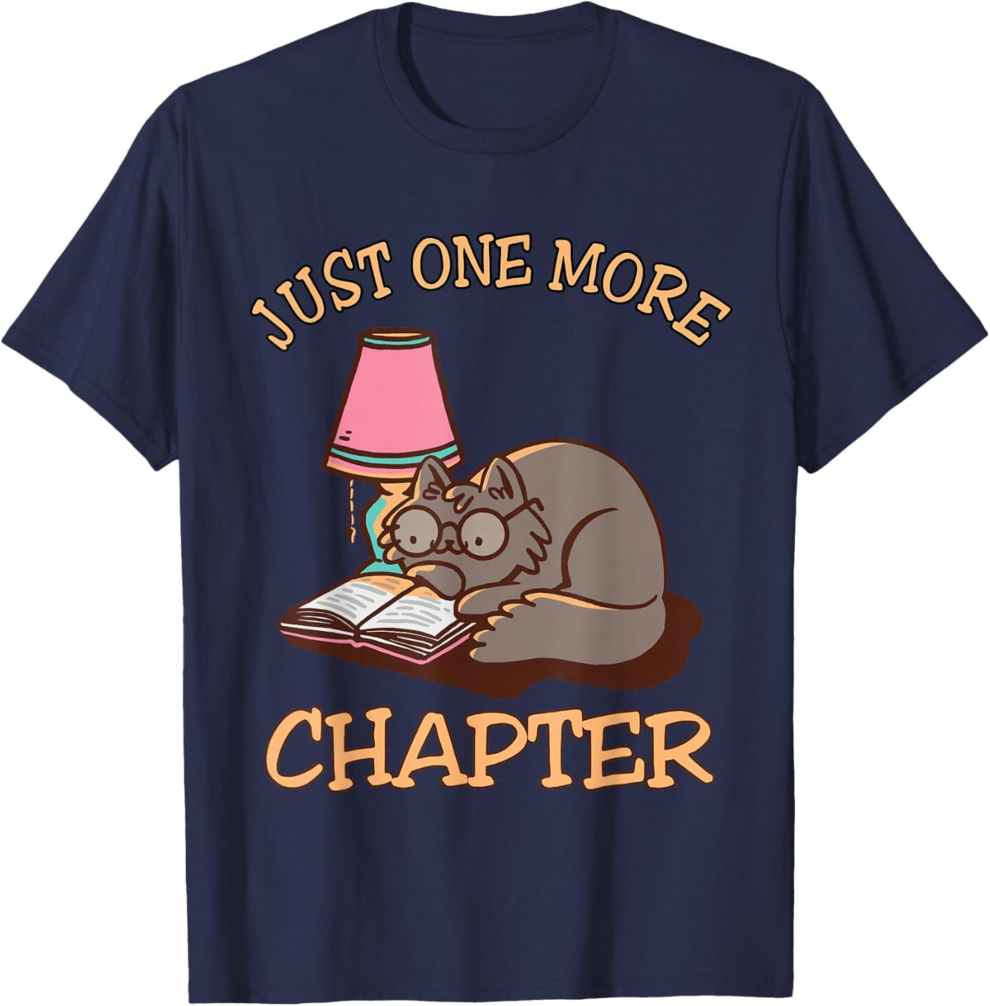 Just One More Chapter Cat T-Shirt - T-Shirt | Navy