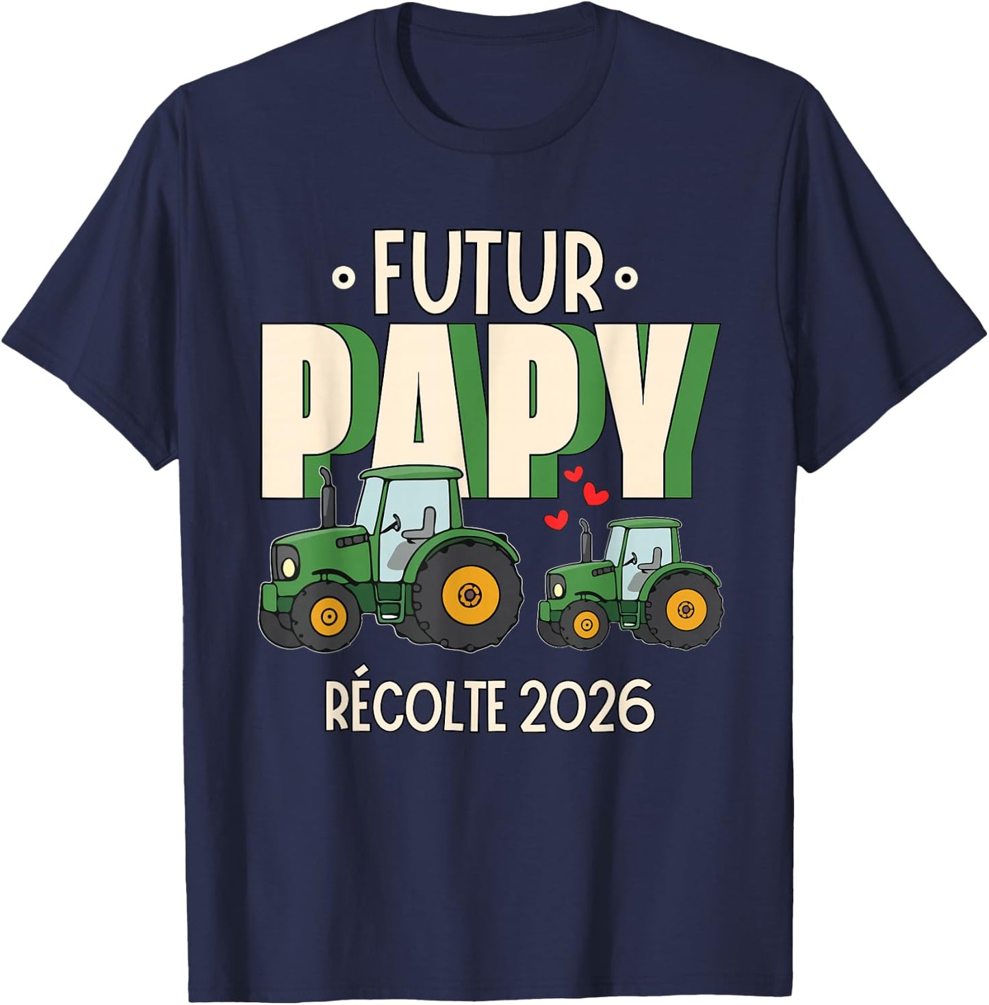 Gift Future Grandpa 2026 Announcement Future Grandpa Farmer T-Shirt - T-Shirt | Navy