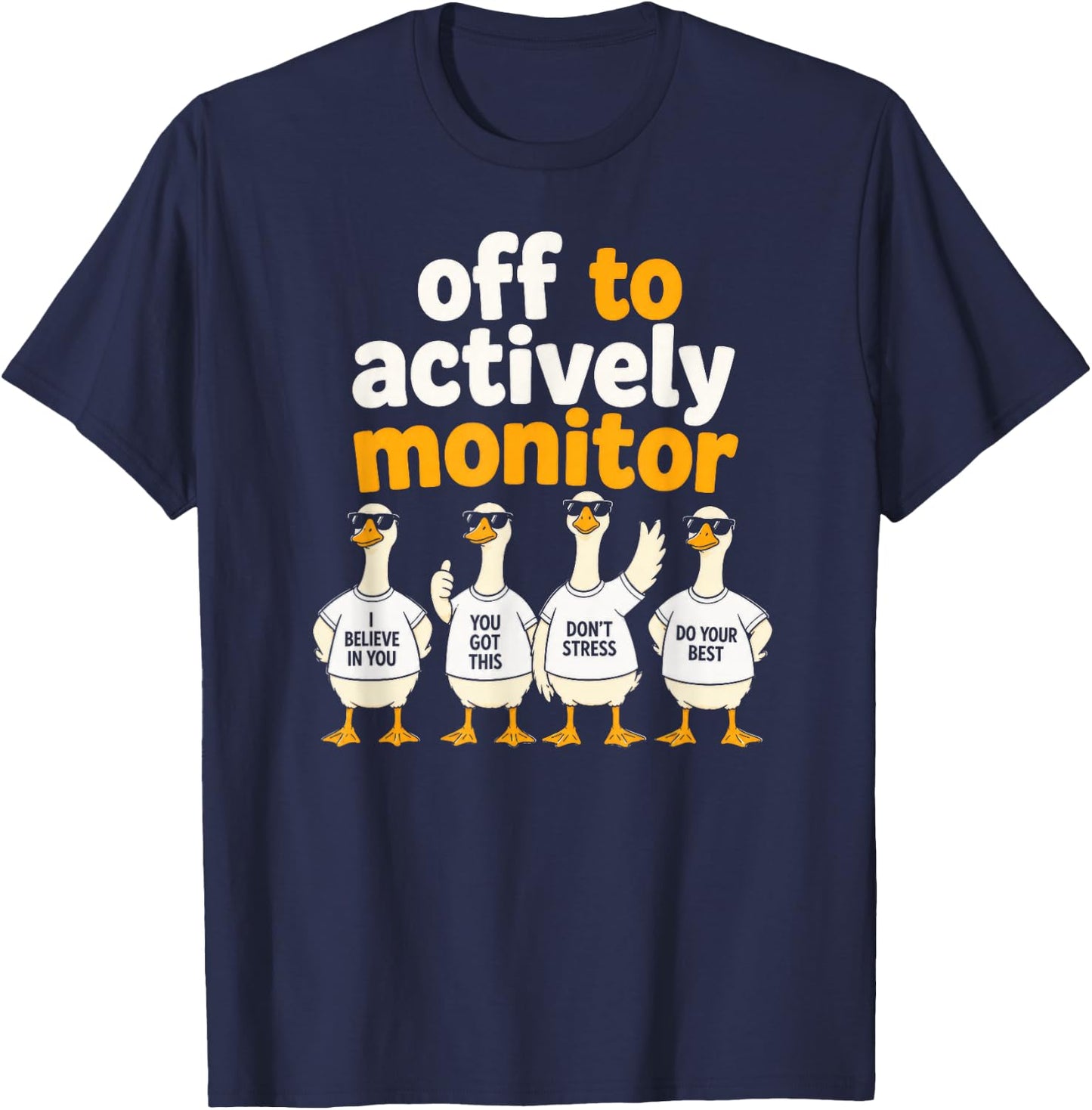 Off to Actively Monitor Goose T-Shirt - T-Shirt | Navy