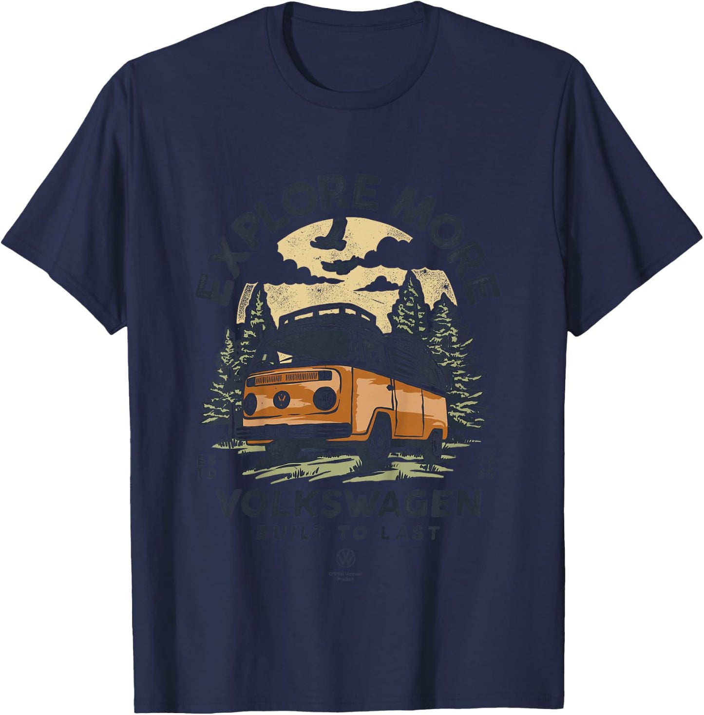 Kids Type 2 T2 Campervan Explore More Kids Father's Day T-Shirt - T-Shirt | Navy