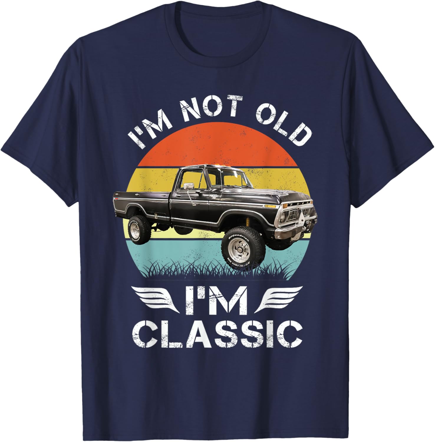 1977 classic f250 black , Small T-Shirt - T-Shirt | Navy