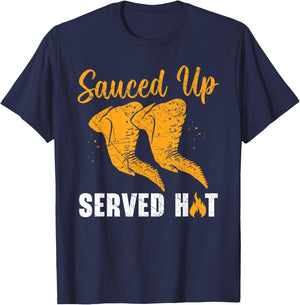Buffalo Wings Foodie American Food Lover Chicken Wings T-Shirt - T-Shirt | Navy
