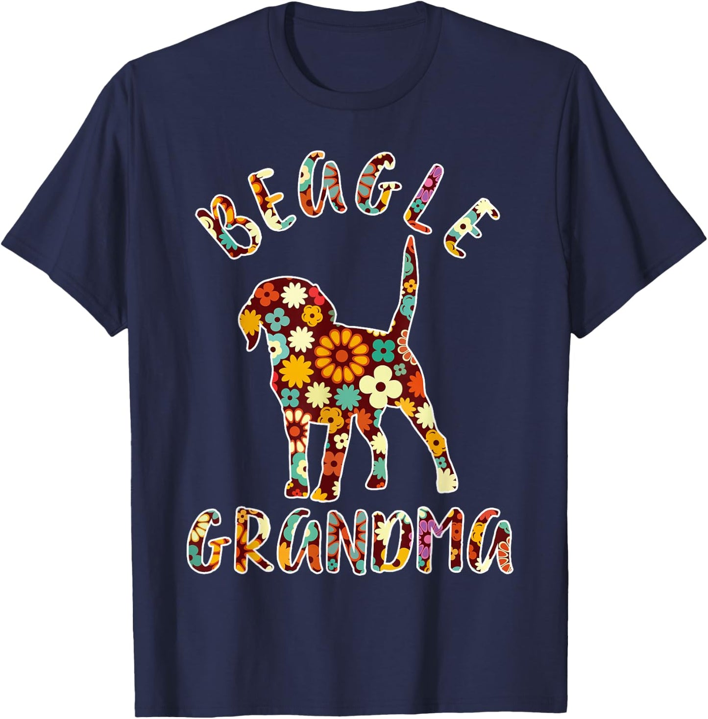 Beagle Grandma Funny Beagle Owner T-Shirt - T-Shirt | Navy