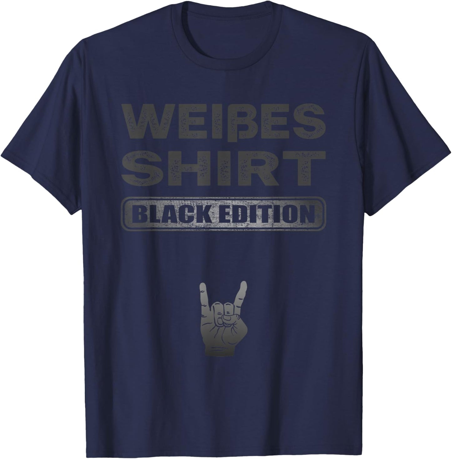 Sarcasm Black Edition: White , black T-Shirt - T-Shirt | Navy