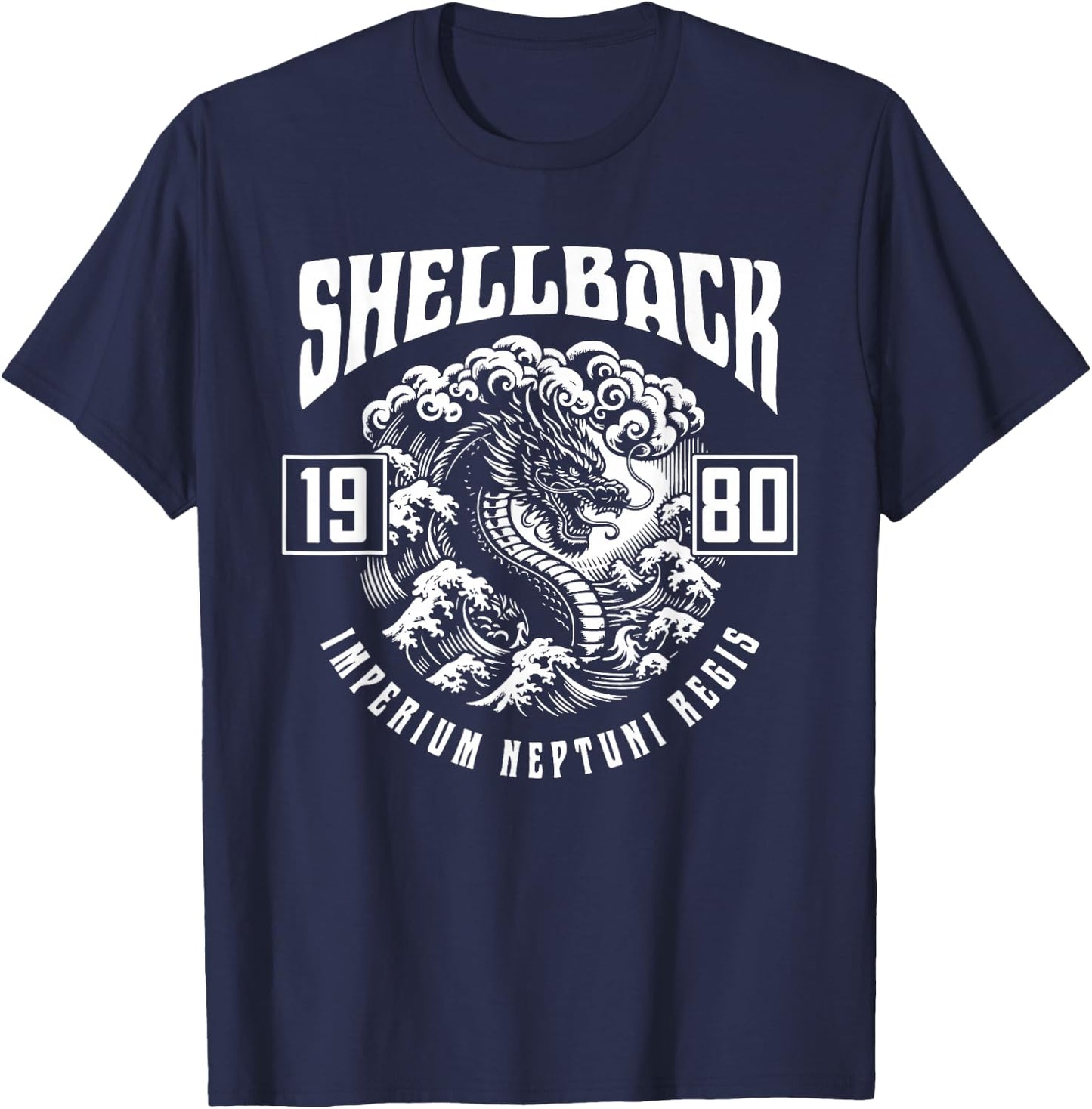 Shellback 1980 Equator Crossing Design for the year 1980 T-Shirt - T-Shirt | Navy