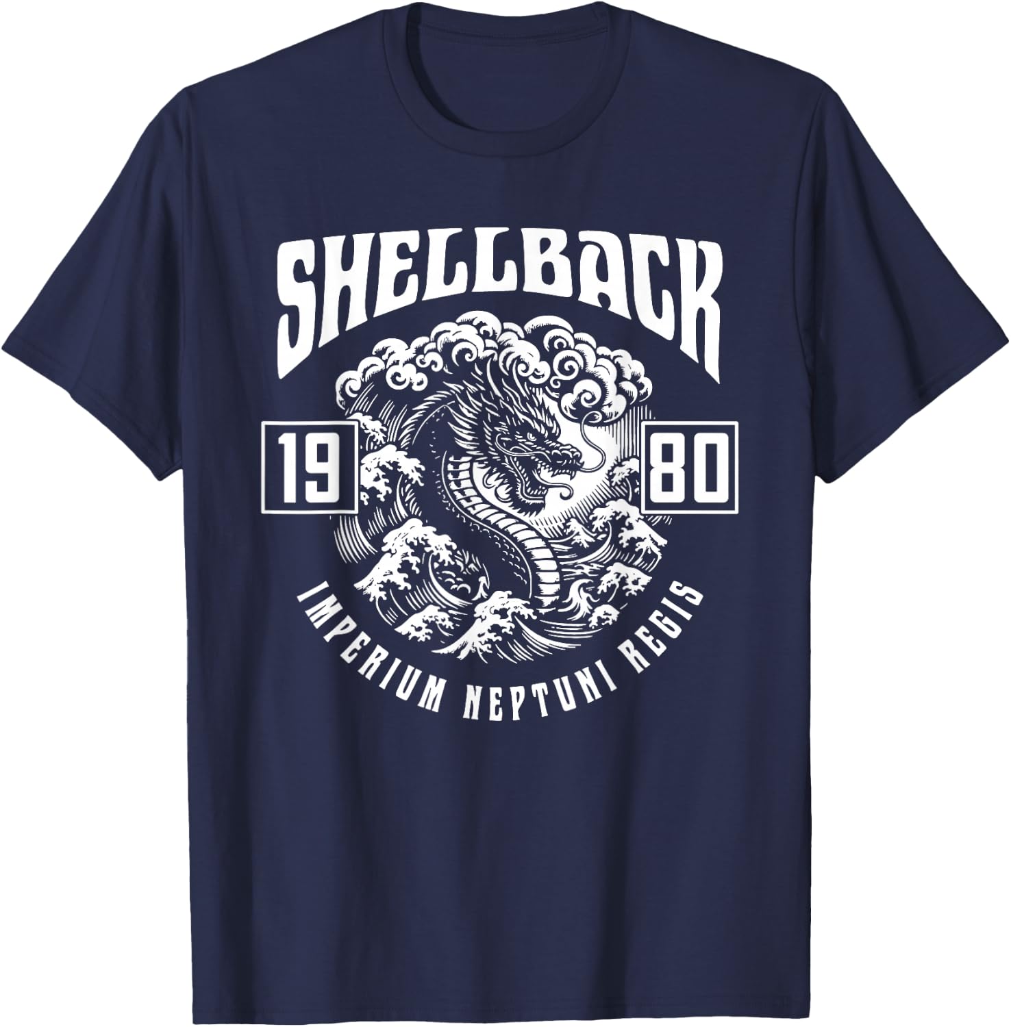 Shellback 1980 Equator Crossing Design for the year 1980 T-Shirt - T-Shirt | Navy