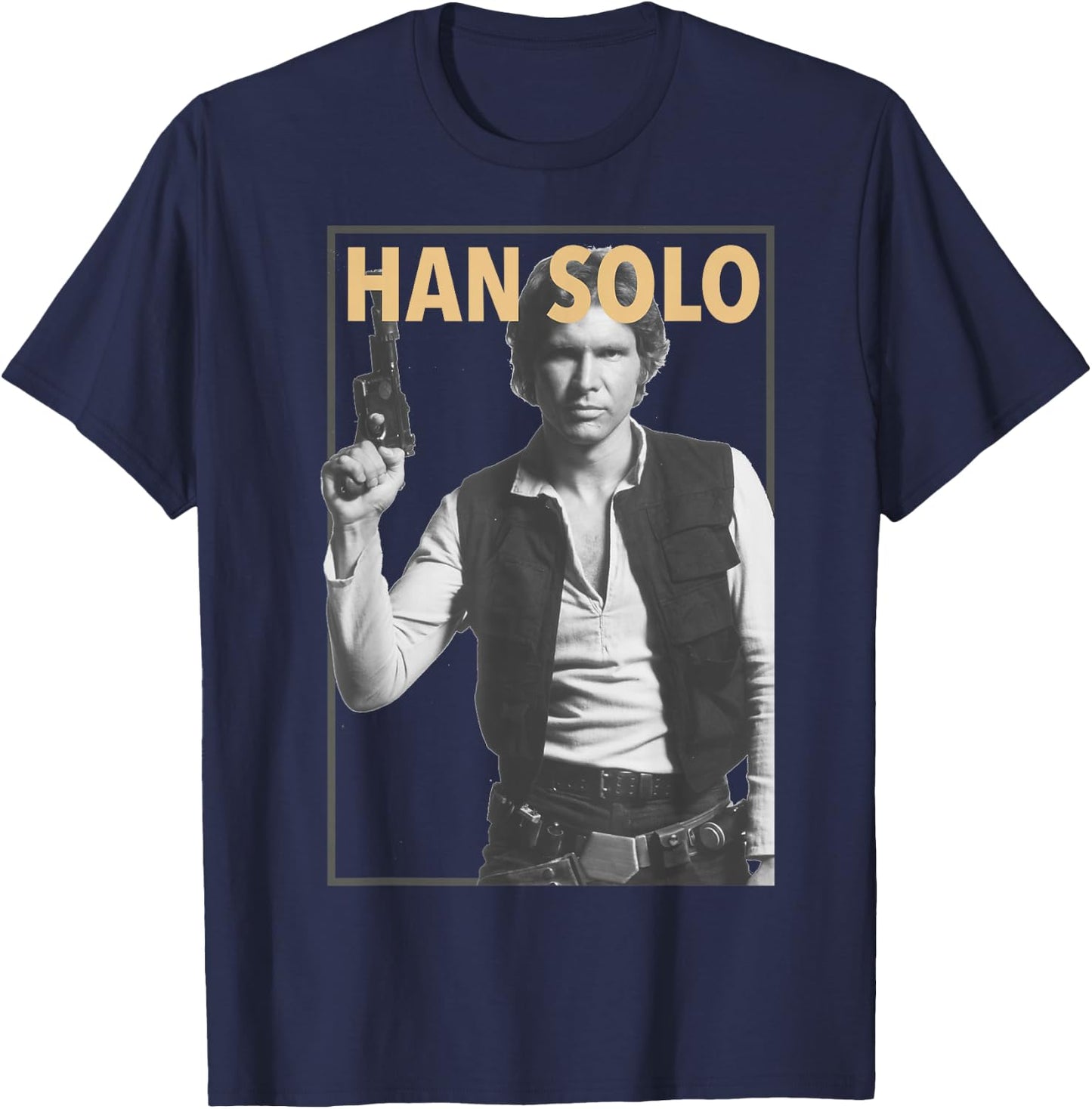Star Wars Han Solo Faded Poster T-Shirt - T-Shirt | Navy