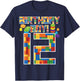 Cute 12th Birthday Gift 12 Years Old Block Building Boy Kid T-Shirt - T-Shirt | Navy