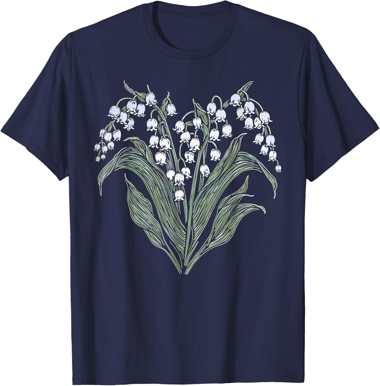 Lily Of The Valley Fleur Girl Saint-Valentin Plante Maman T-Shirt - T-Shirt | Navy