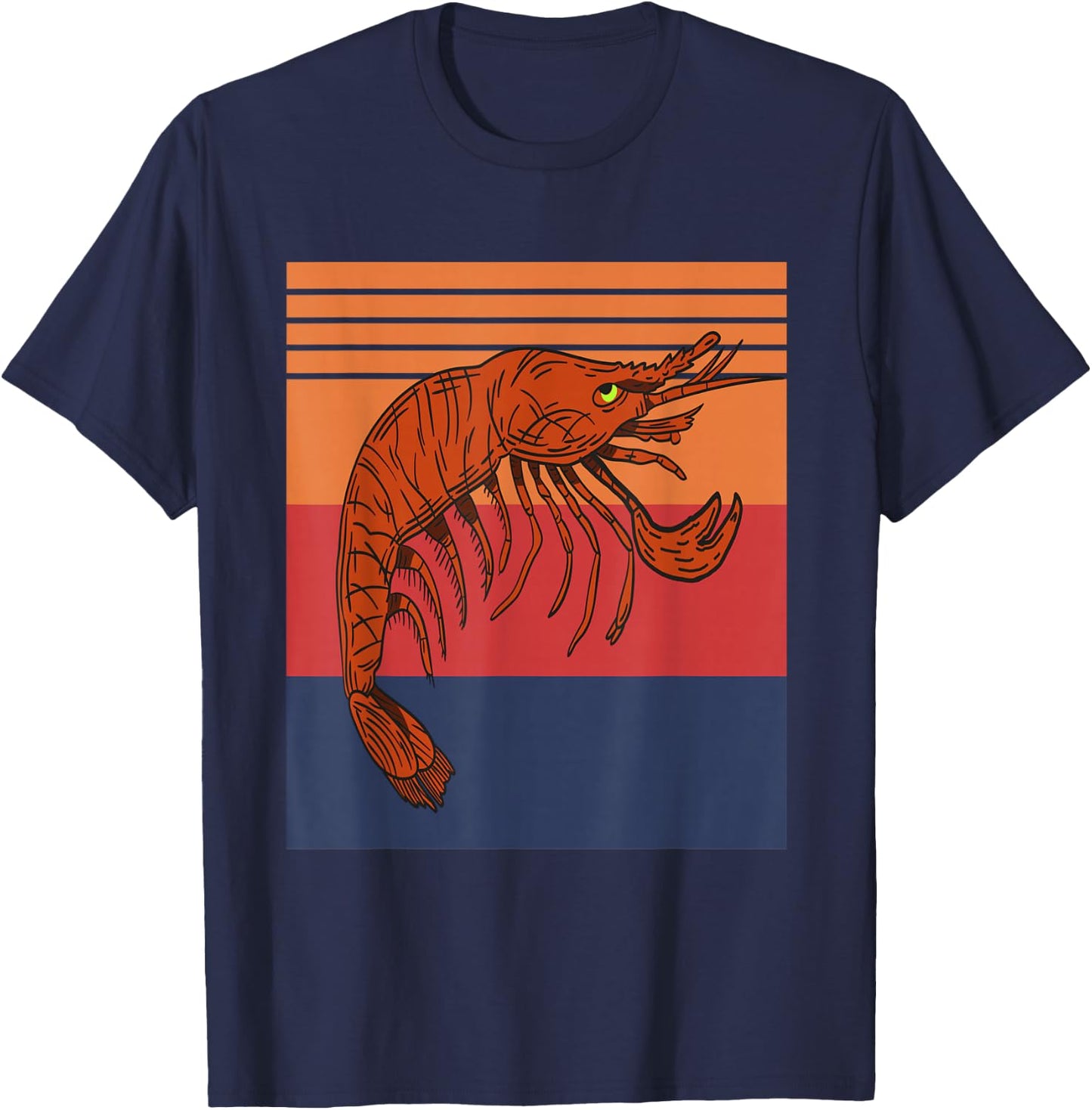 Retro Vintage Pistol Shrimp Collector Designs Present T-Shirt - T-Shirt | Navy