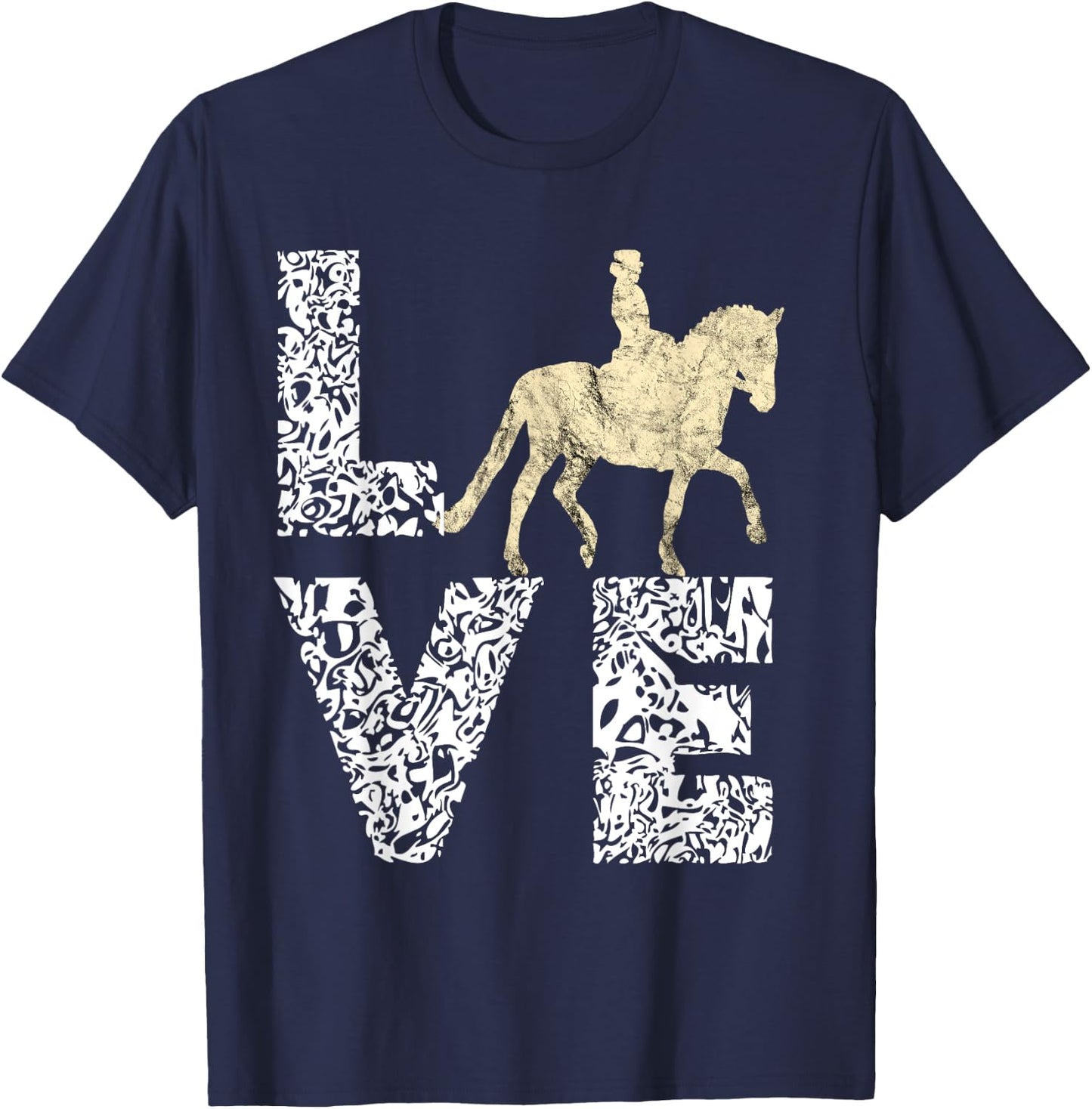 Equestrian Dressage Horse Riding Lover Prance Ride T-Shirt - T-Shirt | Navy