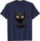 Damen Katze Nachthemd Nachtwäsche Schlafhemd Sleepshirt T-Shirt - T-Shirt | Navy
