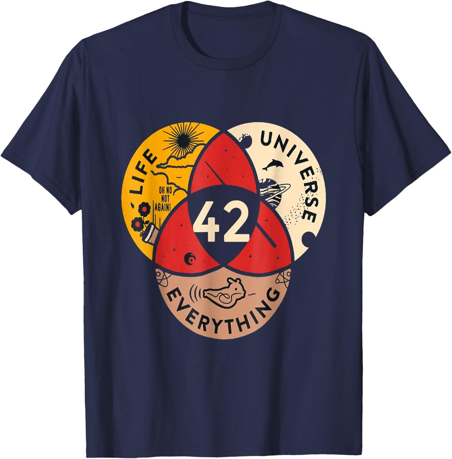 42 Answer to Life Universe and Everything Science Vintage T-Shirt - T-Shirt | Navy