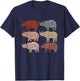 Vintage Rhino Lovers Children Zoology Retro Rhino T-Shirt - T-Shirt | Navy