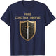 Free Constantinople Constantinopolitan Eastern Roman History T-Shirt - T-Shirt | Navy