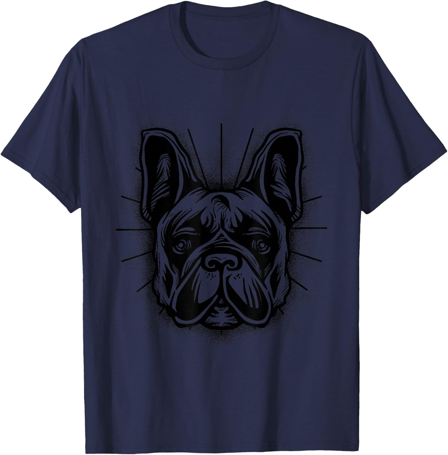 Französische Bulldogge Herren Damen Frenchie Hund T-Shirt - T-Shirt | Navy