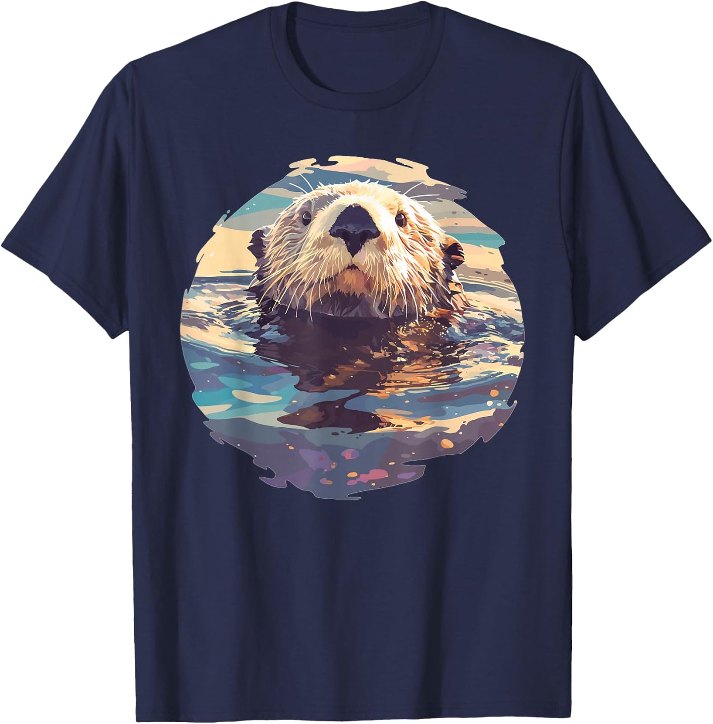 Sea Otters Sea Otter T-Shirt - T-Shirt | Navy