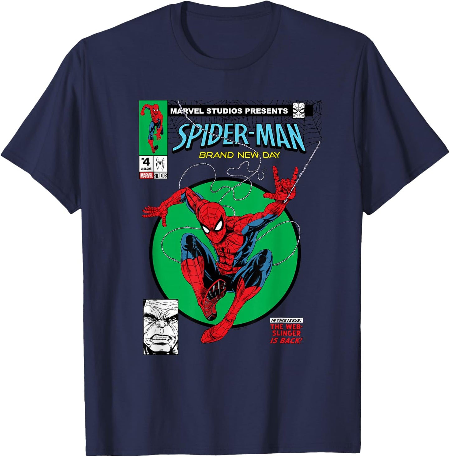 Marvel Spider-Man: New Day The Web-Slinger is Back T-Shirt - T-Shirt | Navy