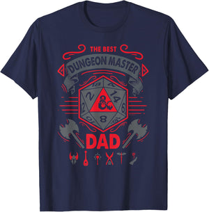 Dungeons & Dragons The Best Dungeon Master Dad Die Logo , black T-Shirt - T-Shirt | Navy