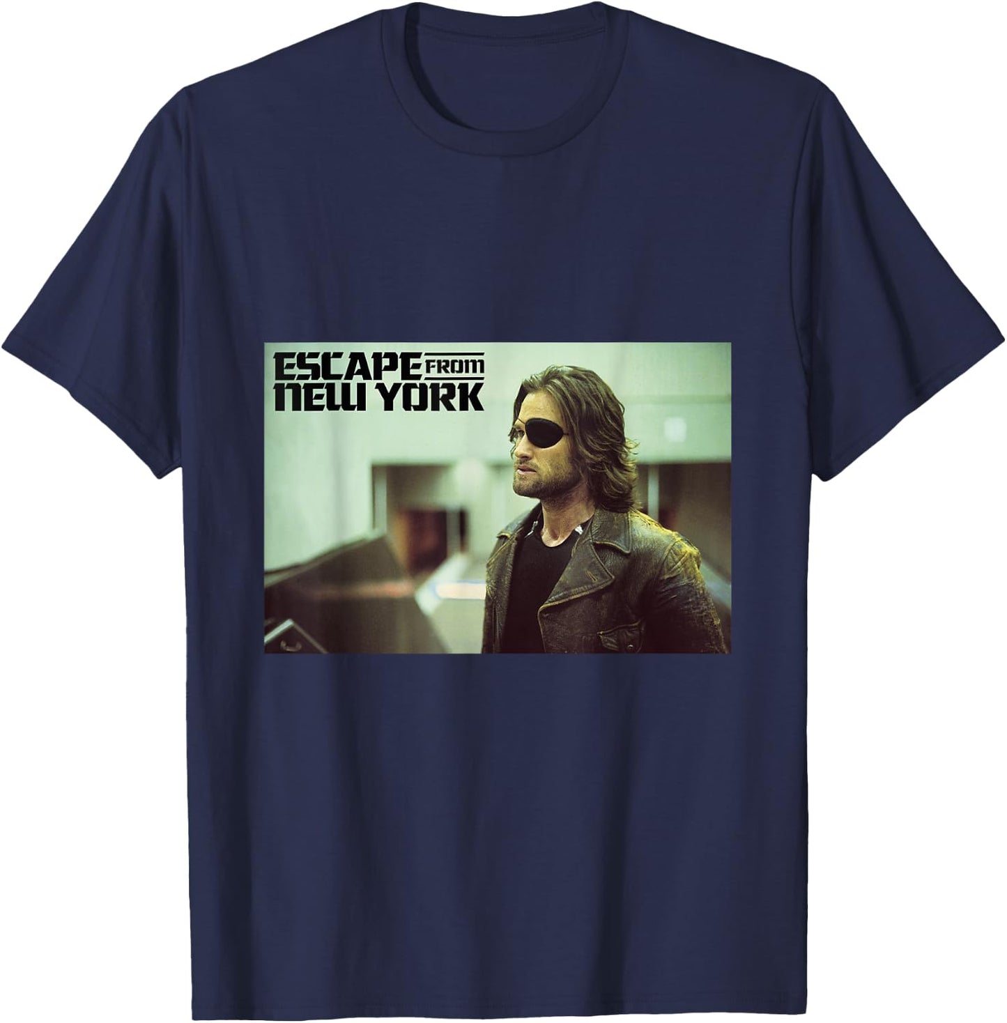 Escape From New York Snake Wearing Leather Jacket T-Shirt - T-Shirt | Navy