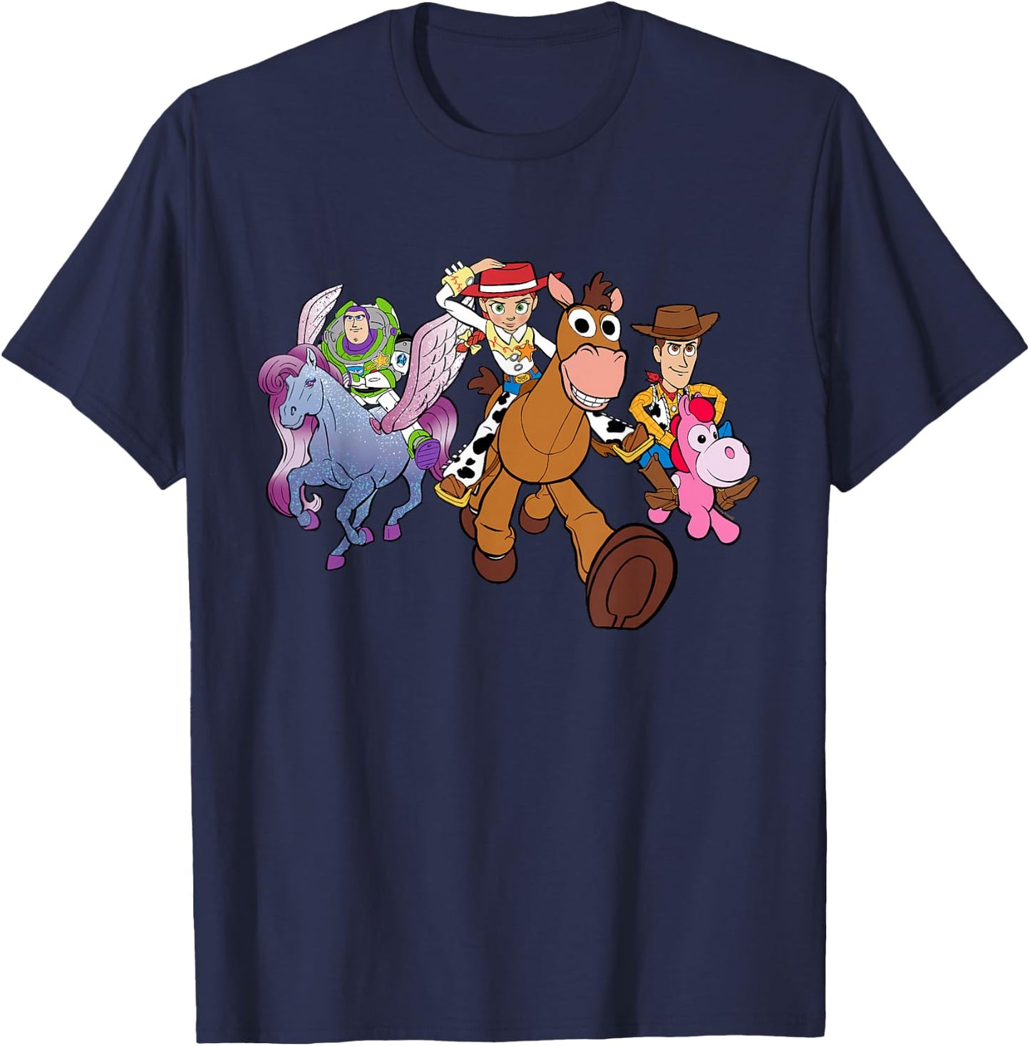 Disney and Pixar's Toy Story 5 Jessie Buzz & Woody Ride T-Shirt - T-Shirt | Navy