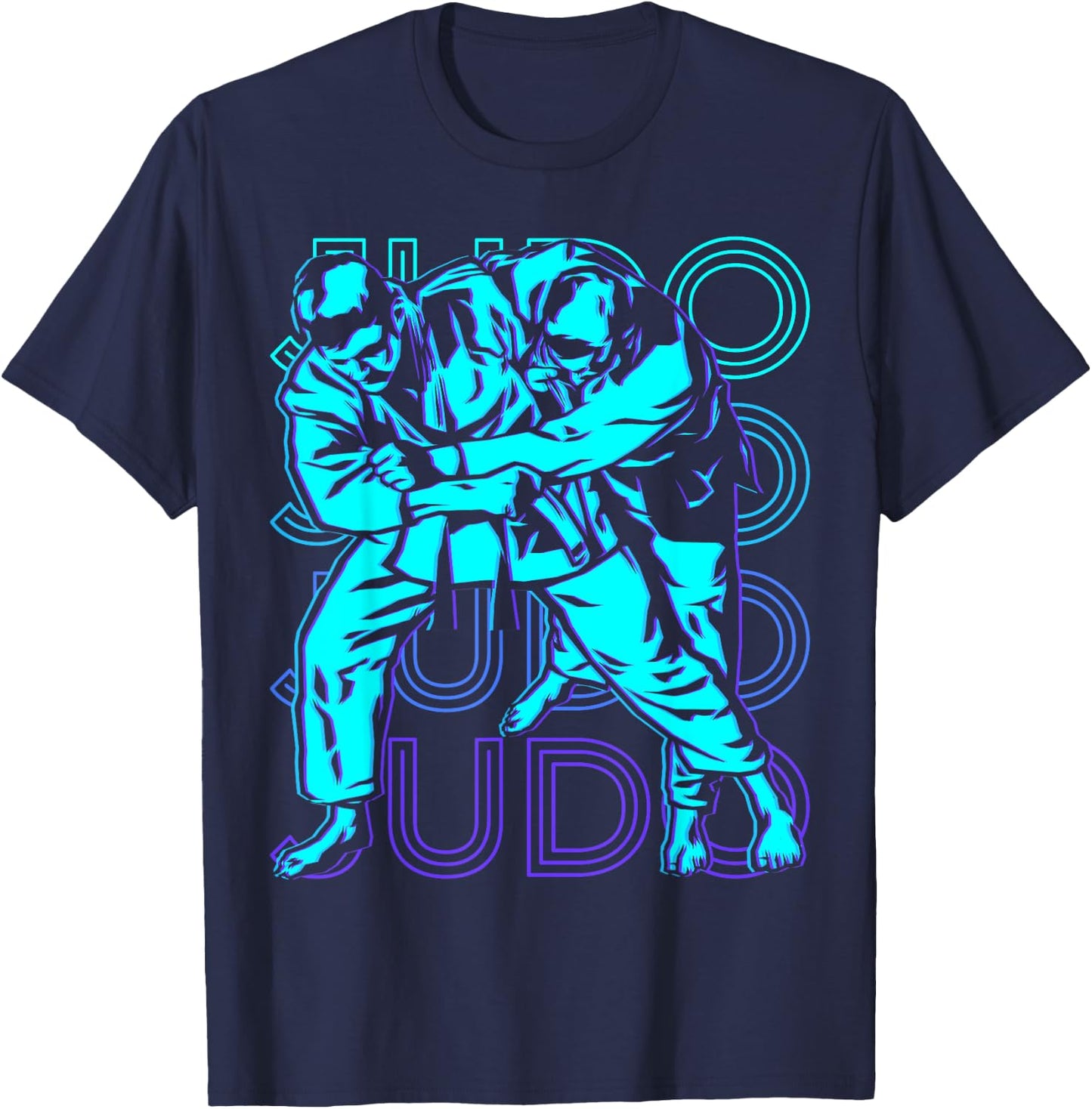 Judo Retro , black, s T-Shirt - T-Shirt | Navy