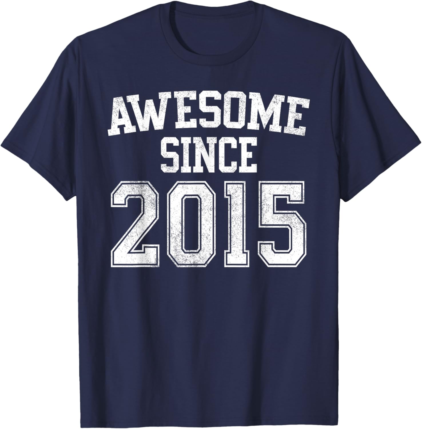 Awesome Since 2015 Gifts 11th Birthday 11 Year Old Boy Girl T-Shirt - T-Shirt | Navy